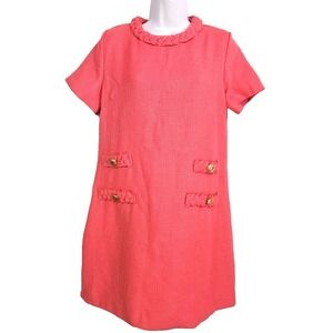 Unbranded Pink Sheath Dress Size M NWT Short Sleeve Retro Office Barbiecore